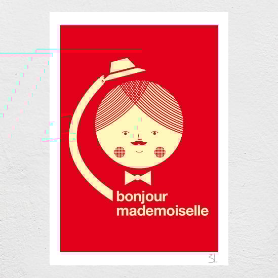 Image of Bonjour Mademoiselle Print