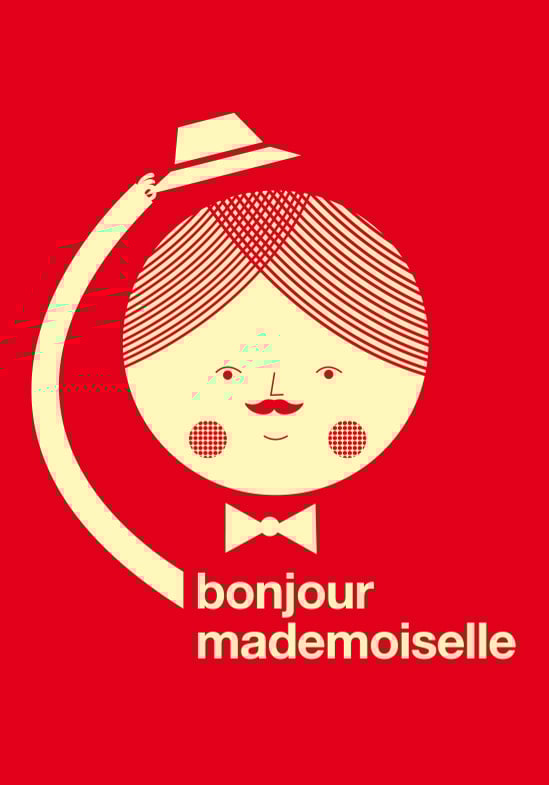 Image of Bonjour Mademoiselle Print