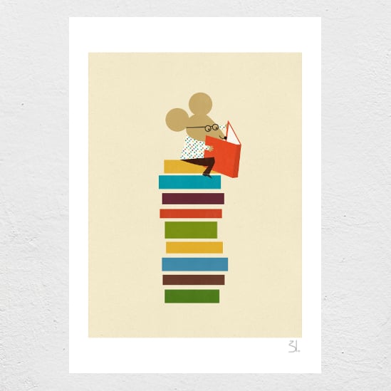 Image of Library Mouse Print