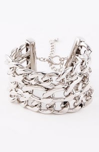 Image of Silver Chain Gang Bracelet