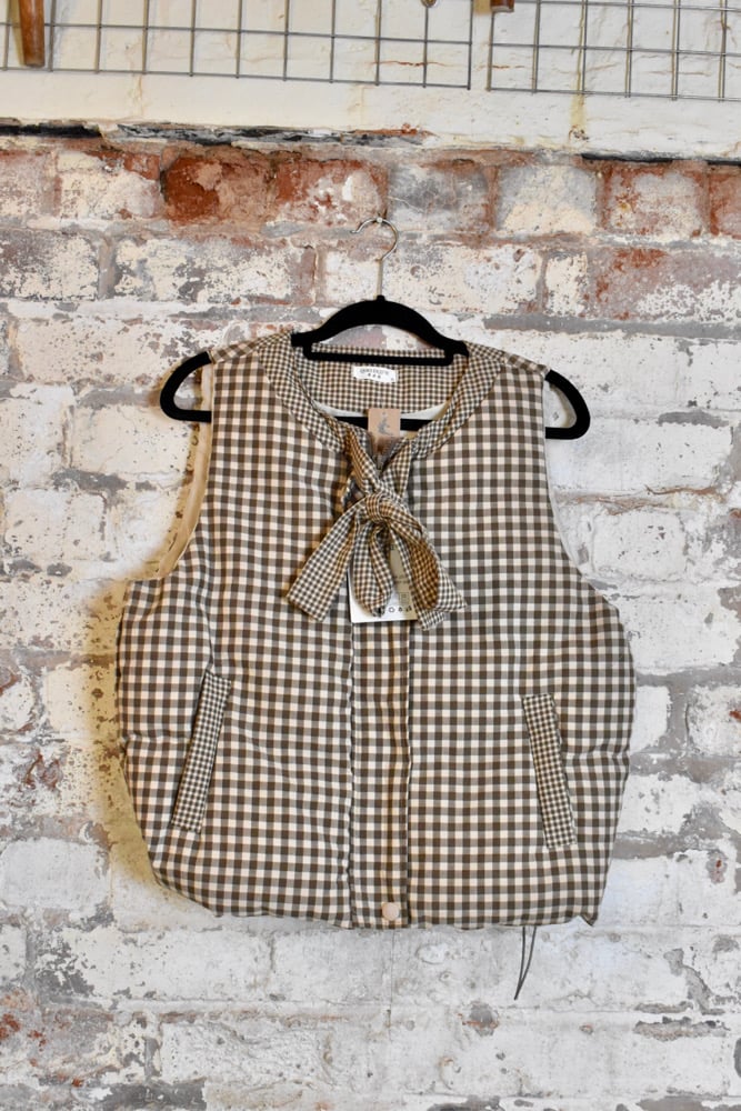 Image of Quilted Gingham Gilet