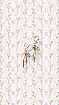 Image 2 of Just a Girl Bow Earrings