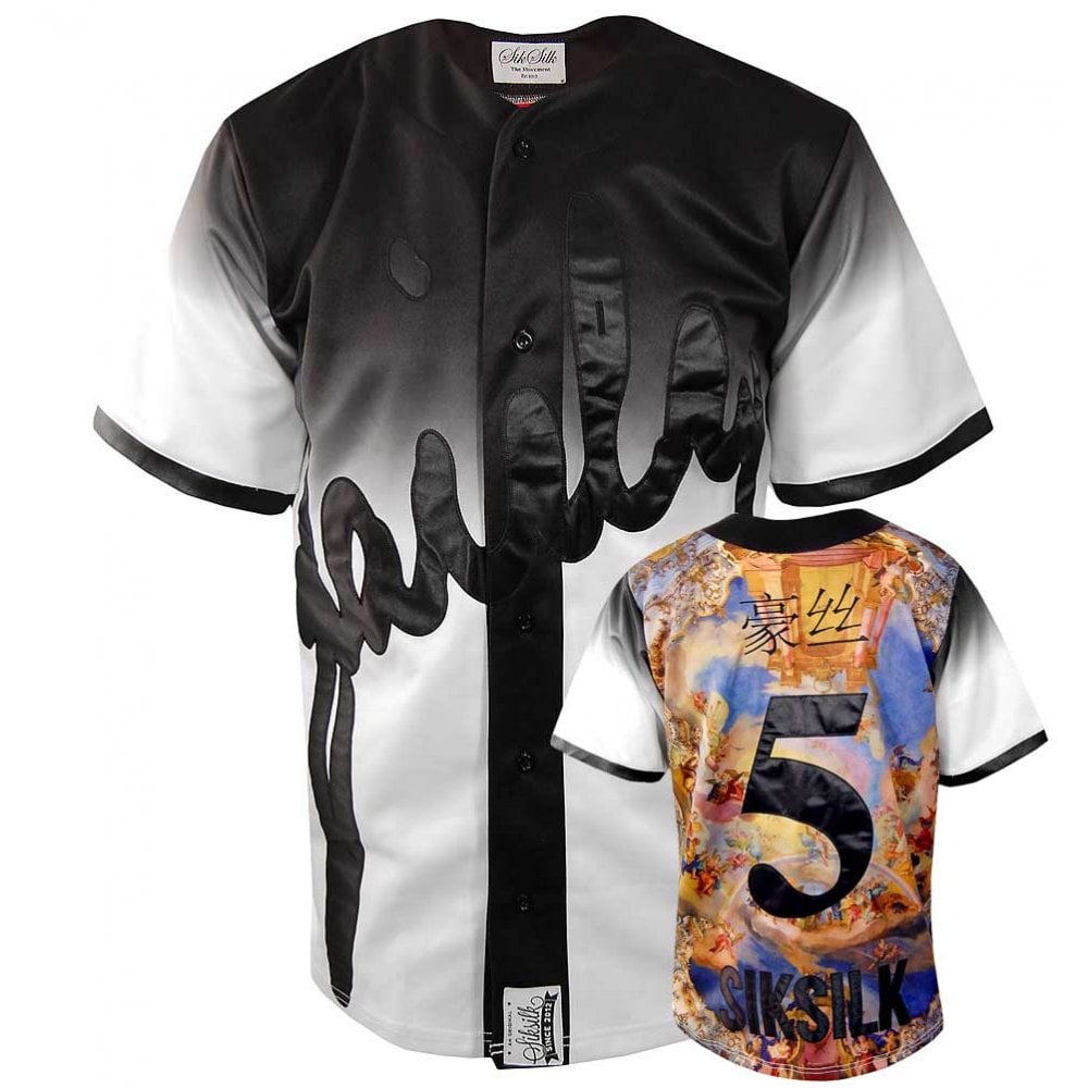 silk silk baseball jersey