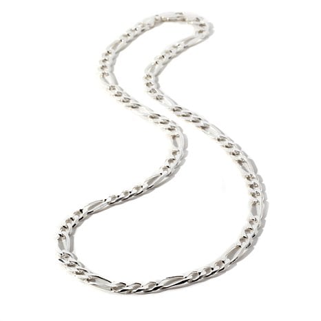 Image of Pure Sterling Silver Figaro Charm Necklace - Guaranteed Silver Content