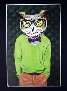 Image of Intellectu-owl (hipster owl)