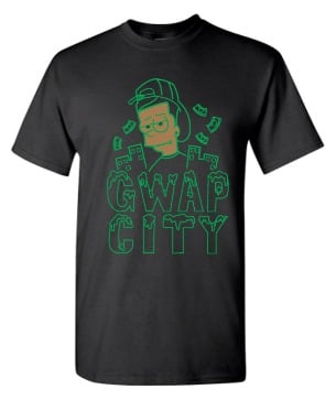 Image of Black Gwap City Tee'