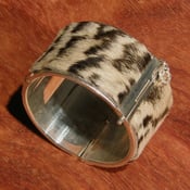 Image of Zebra and Sterling Silver Cuff 