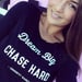 Image of Dream Big Chase Hard Black Long Sleeve Top - 20% OFF