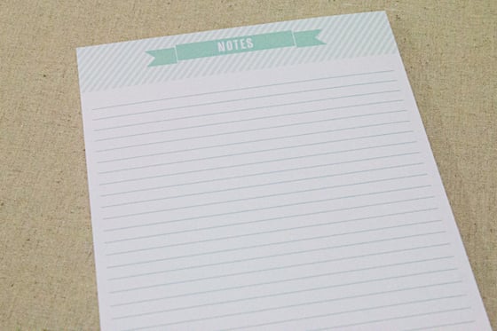 Image of A5 Notepad Mint - 50 pages