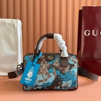 Image 3 of GG Camouflage Boston Bag