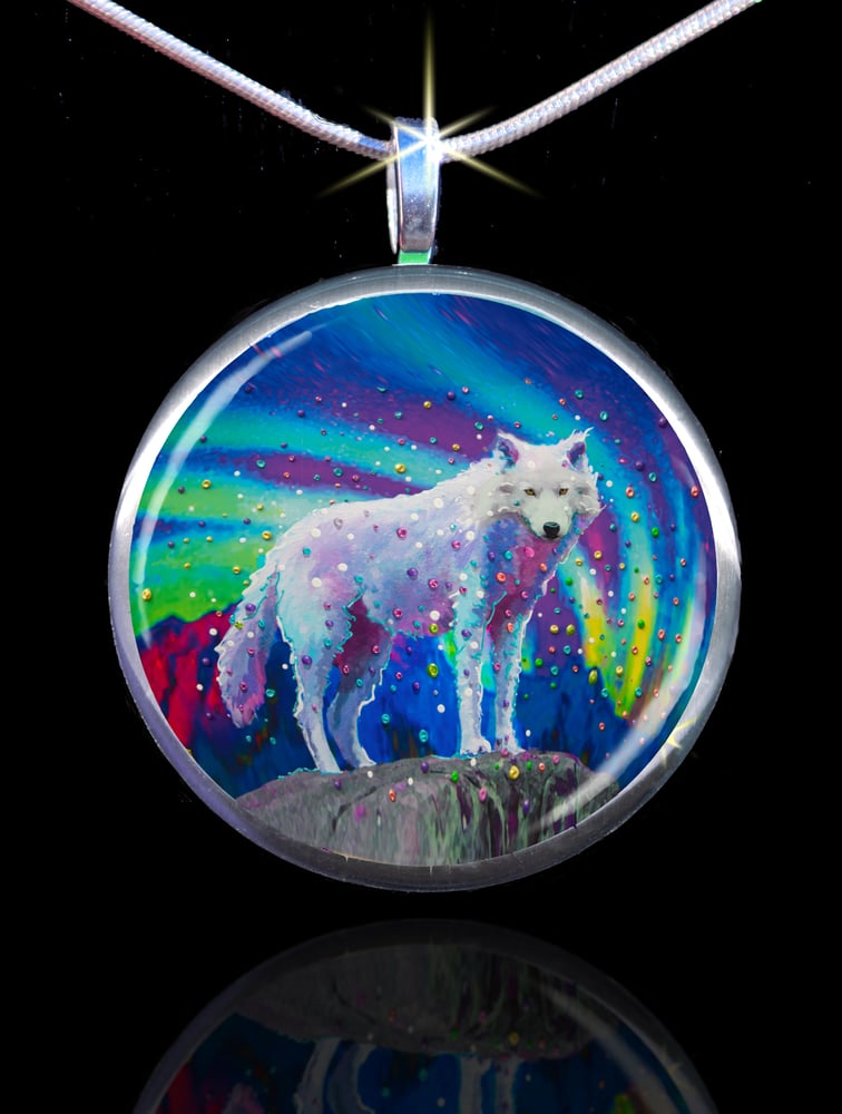 Image of White Wolf Spirit Guide Pendant