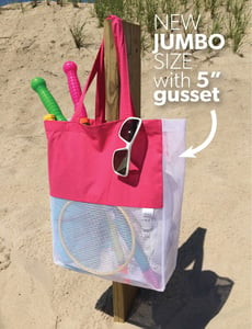 Image of {NEW GUSSET} Hello Beach Jumbo Gusset Bag