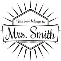 Image 1 of This Book Belongs to Personalized Stamp 2