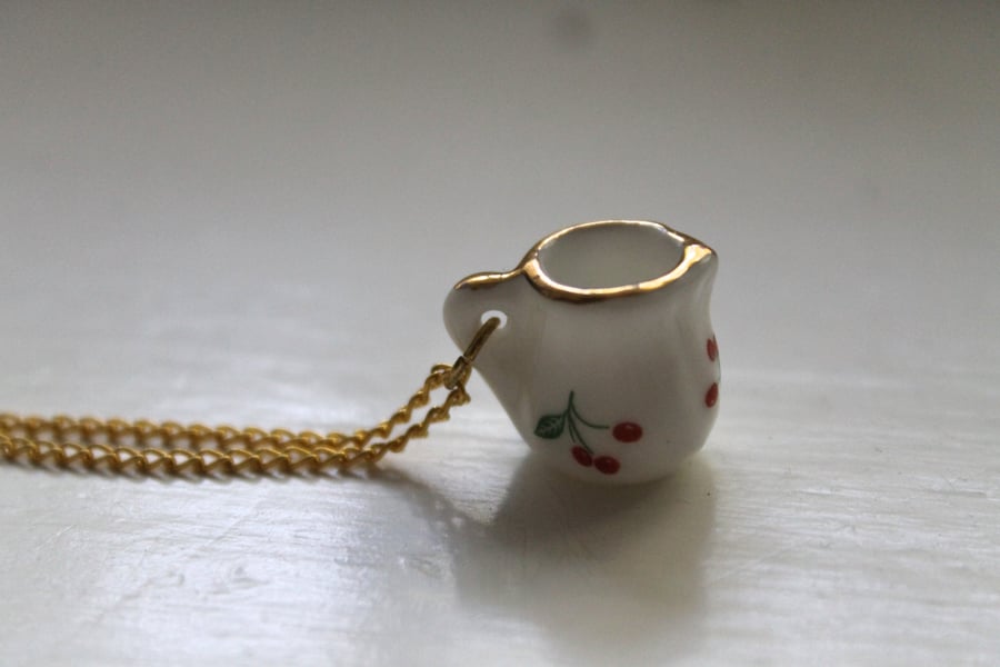 Image of Mini Cherry Pitcher Necklace (Originally $20)