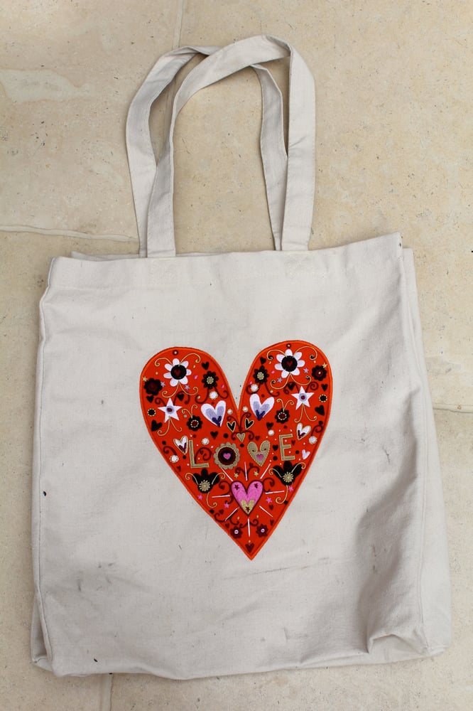 Image of Cotton Tote Bag with embroidery