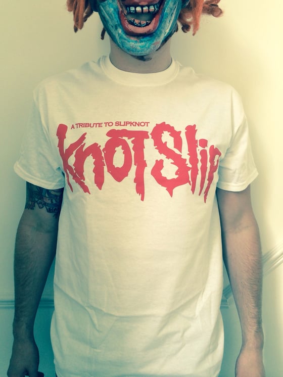 Image of KNOT LOGO T-SHIRT RED ON WHITE