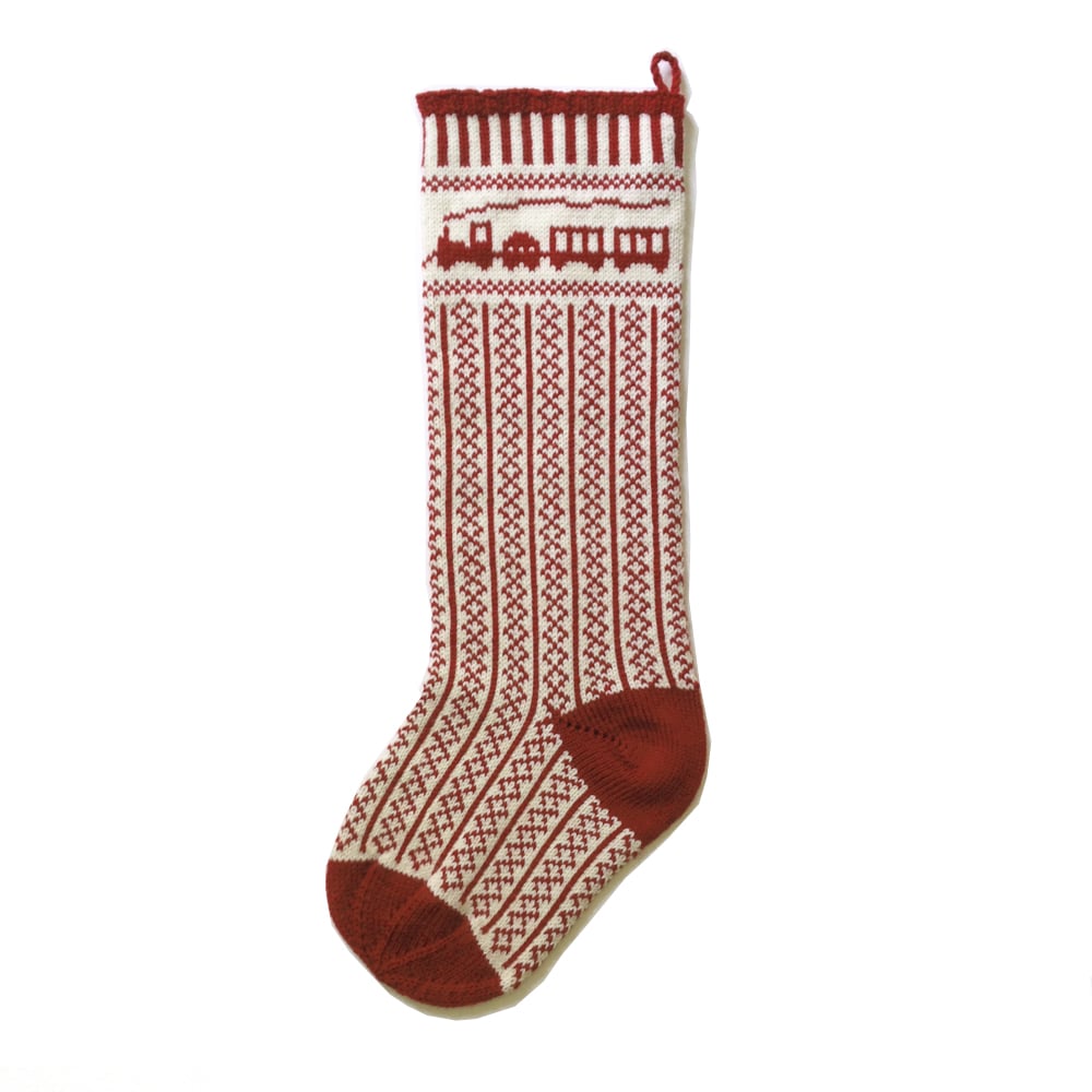 Image of Train Christmas Stocking (two color)