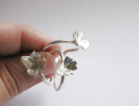 Image 1 of Star daisy solitaire ring: forged in sterling silver 