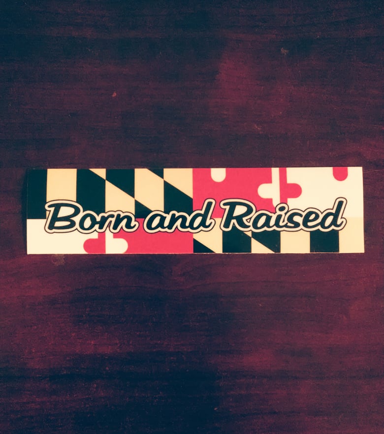 Image of Born and Raised MD flag slap