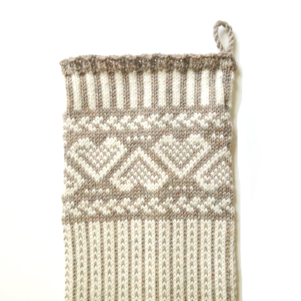 Image of Hearts Christmas Stocking (two color)
