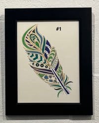 Image 1 of ART - YOUR CHOICE - “Feathers” - Pen, Ink, Marker, Acrylic