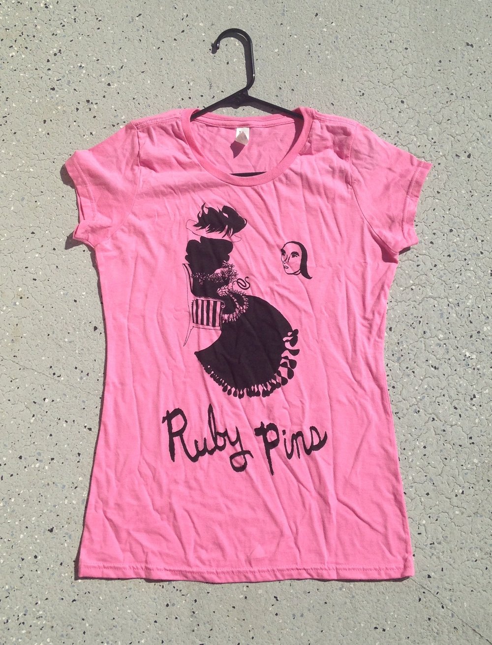 Image of Ruby Pins Dark Pink Lady Tee // XS