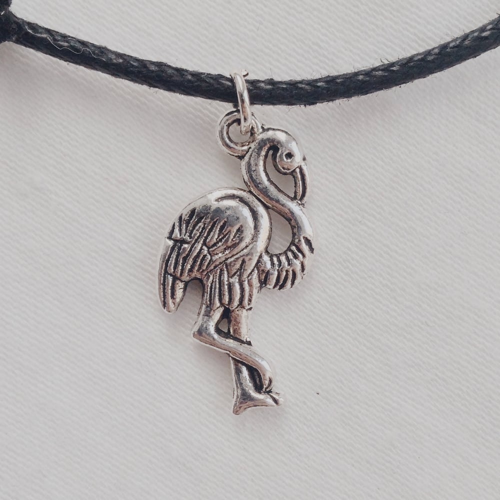 Image of FLAMINGO charm adjustable choker