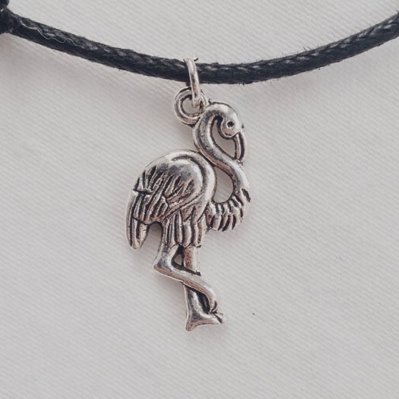 Image of FLAMINGO charm adjustable choker