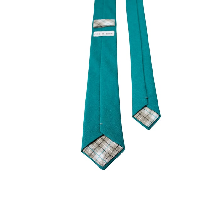 Teal Linen Necktie