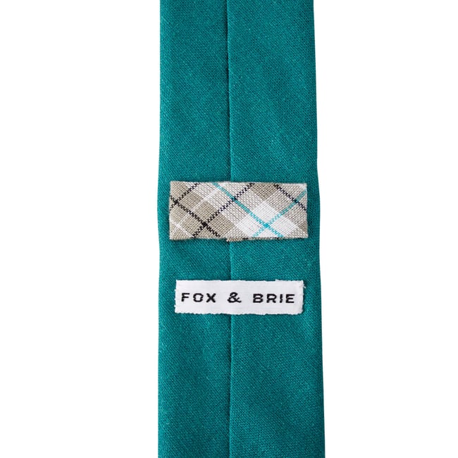 Teal Linen Necktie