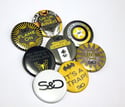 75 Custom 1.5" Pinback Buttons