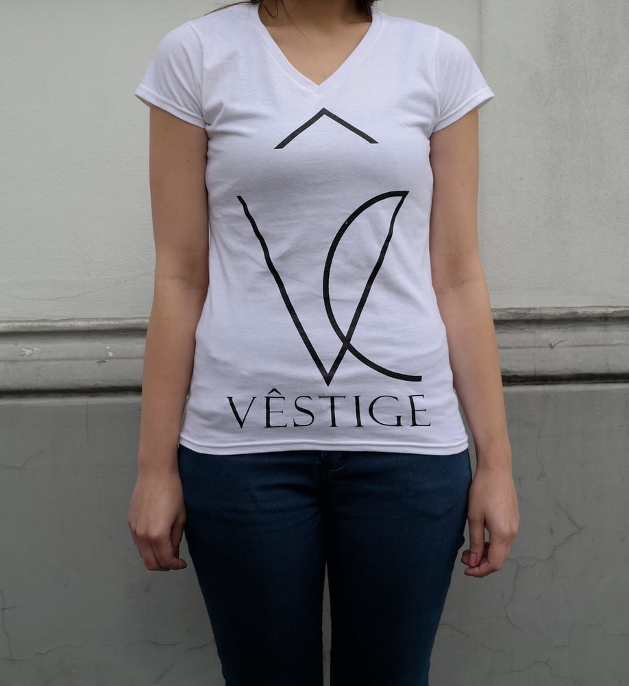 Image of V-Girly "Vêstige Logo" white