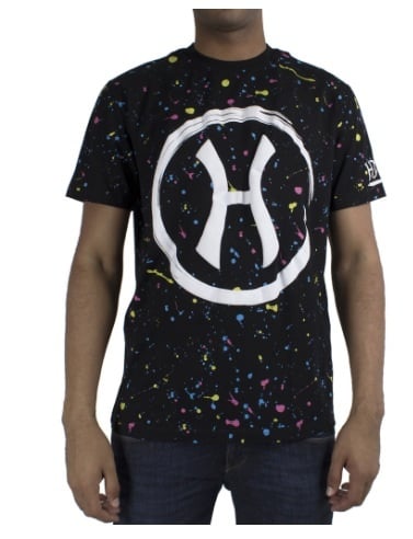Image of Hudson NYC Pollock H Twisted Cotton Short Sleeve Knit Black