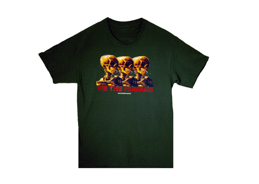 Image of WE THE HUMANS OLIVE SHIRT