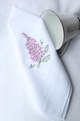 Image of Lilac Hand Embroidered Handkercheif
