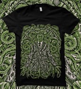 Image of "Cthulu" Green on black shirt