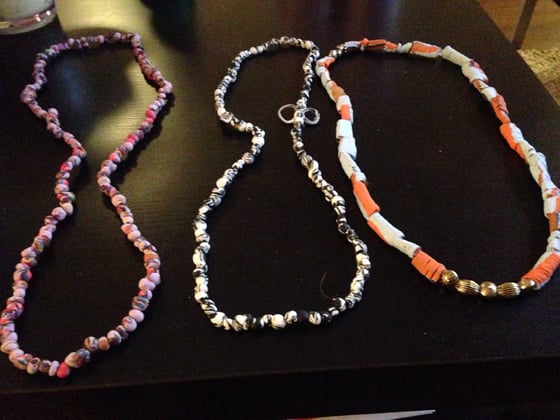 Image of Patterned single strand waist beads