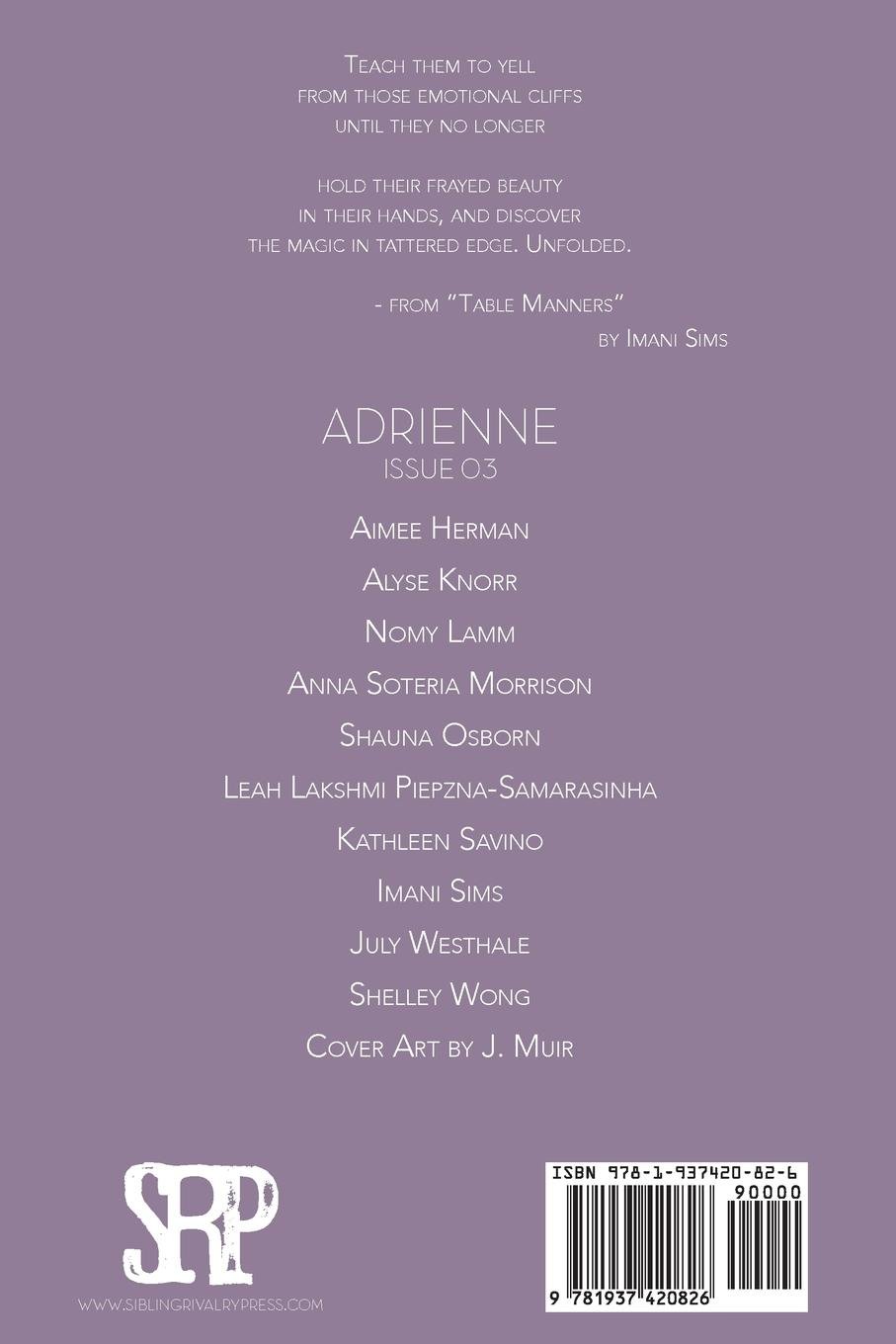 Adrienne Issue 03: A Poetry Journal of Queer Women