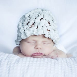 Image of White Popcorn Newborn Boutique Hat