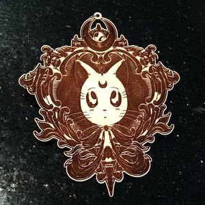 Image of Limited Royal Moon Kitty Wooden Art Piece
