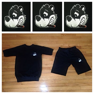 Image of Loudlife Louie embroidery Sweatsuit (black)