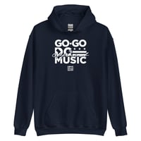 Image 3 of LOVE DC GOGO "GO-GO IS OFFICIAL MUSIC" DARK Unisex Hoodie (see color options)