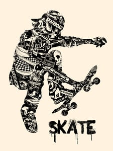 Image of Skate Anatomy Art Print