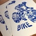 Image of Bike Anatomy Art Print - Navy