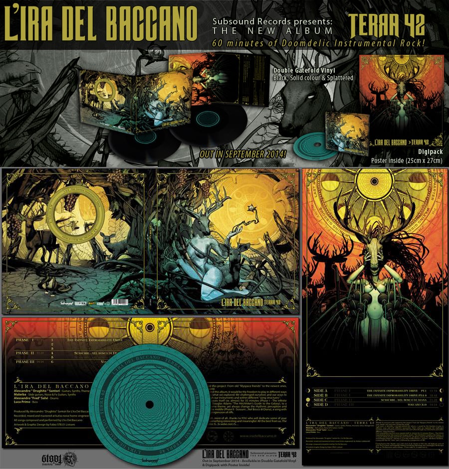 L'Ira Del Baccano - Terra42 - 2XLP Gatefold 180 gr - Marbled Torquoise/Black