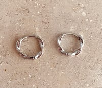 Image 2 of Isabelle Silver Twist Hoop