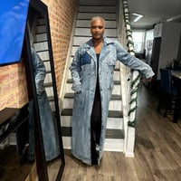Image 4 of Belted Denim Trench (WORN)