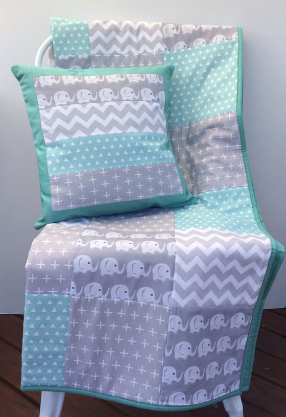 Image of Mint & Grey Elephant Collection