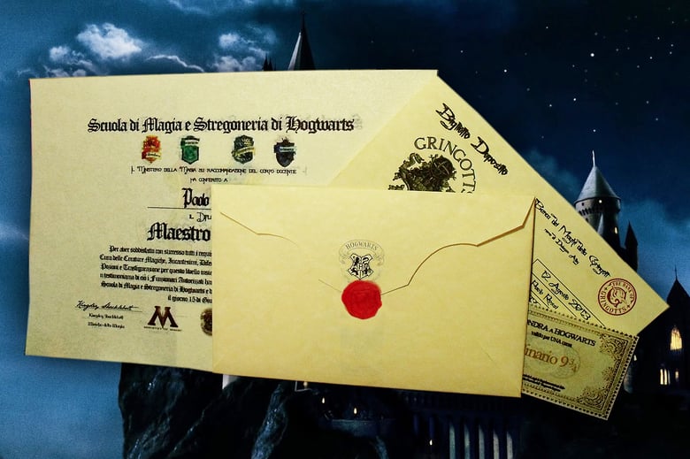 Image of Lettera di ammissione ad HOGWARTS - completamente personalizzabile - Pacchetto Completo