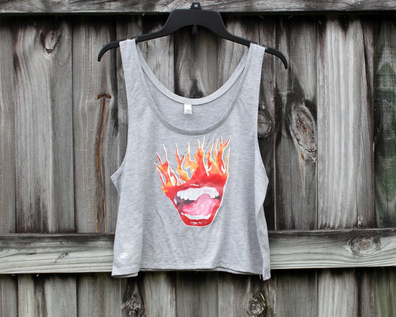 Image of Women's Flowy Cropped Flaming Lips Tank